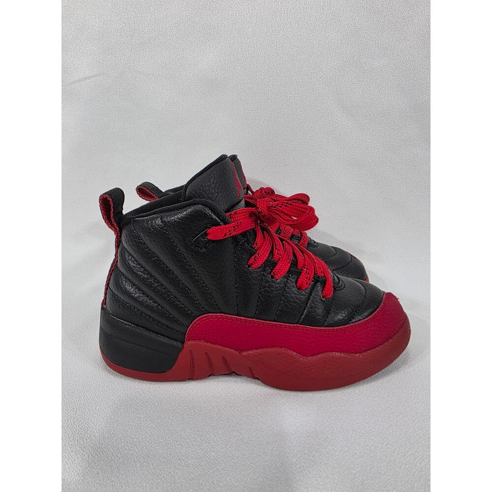 Nike Air Jordan 12 Retro Flu Game Kids Black Red Size 12C
